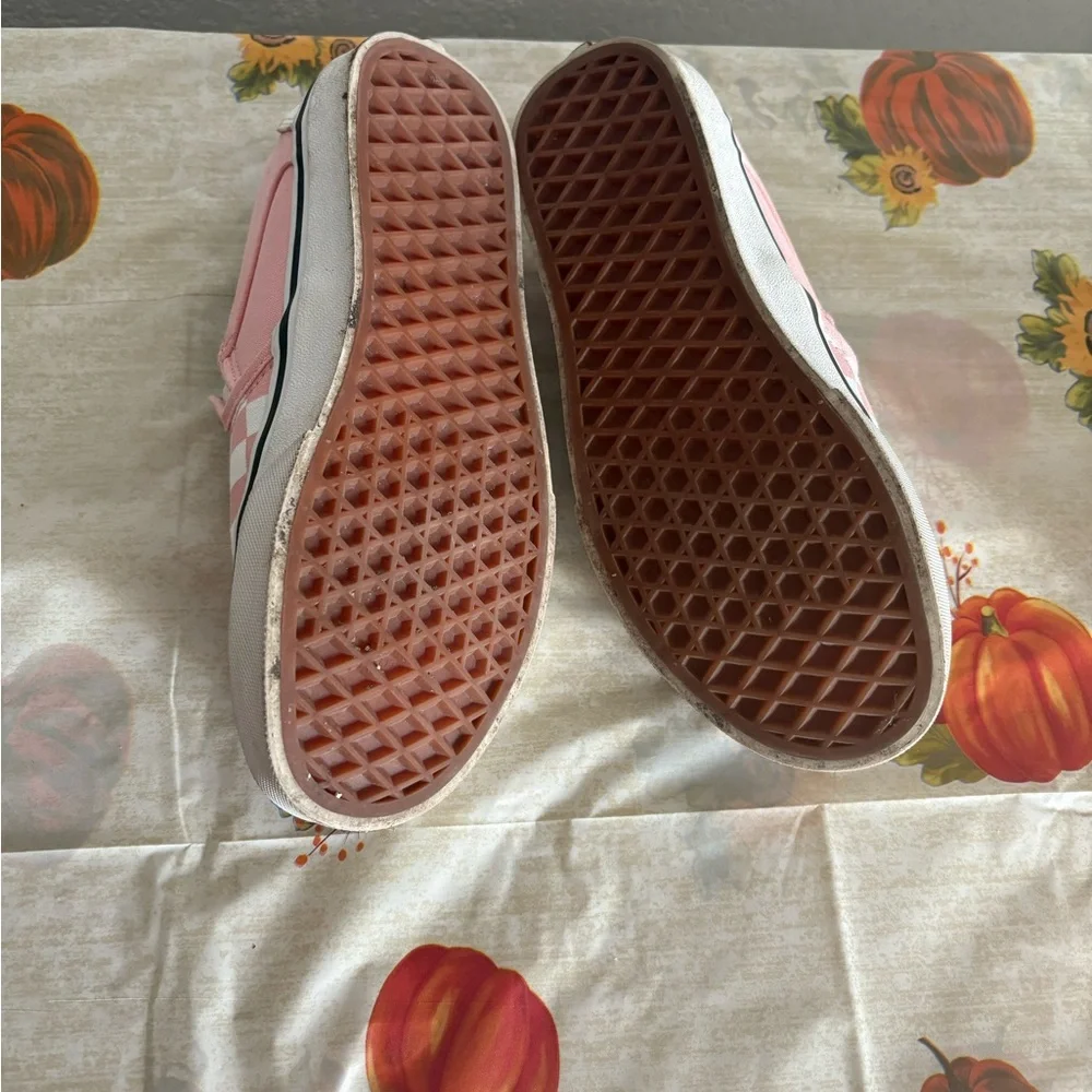 Vans Pink and White Checkered Sneakers - Picture 4 of 4